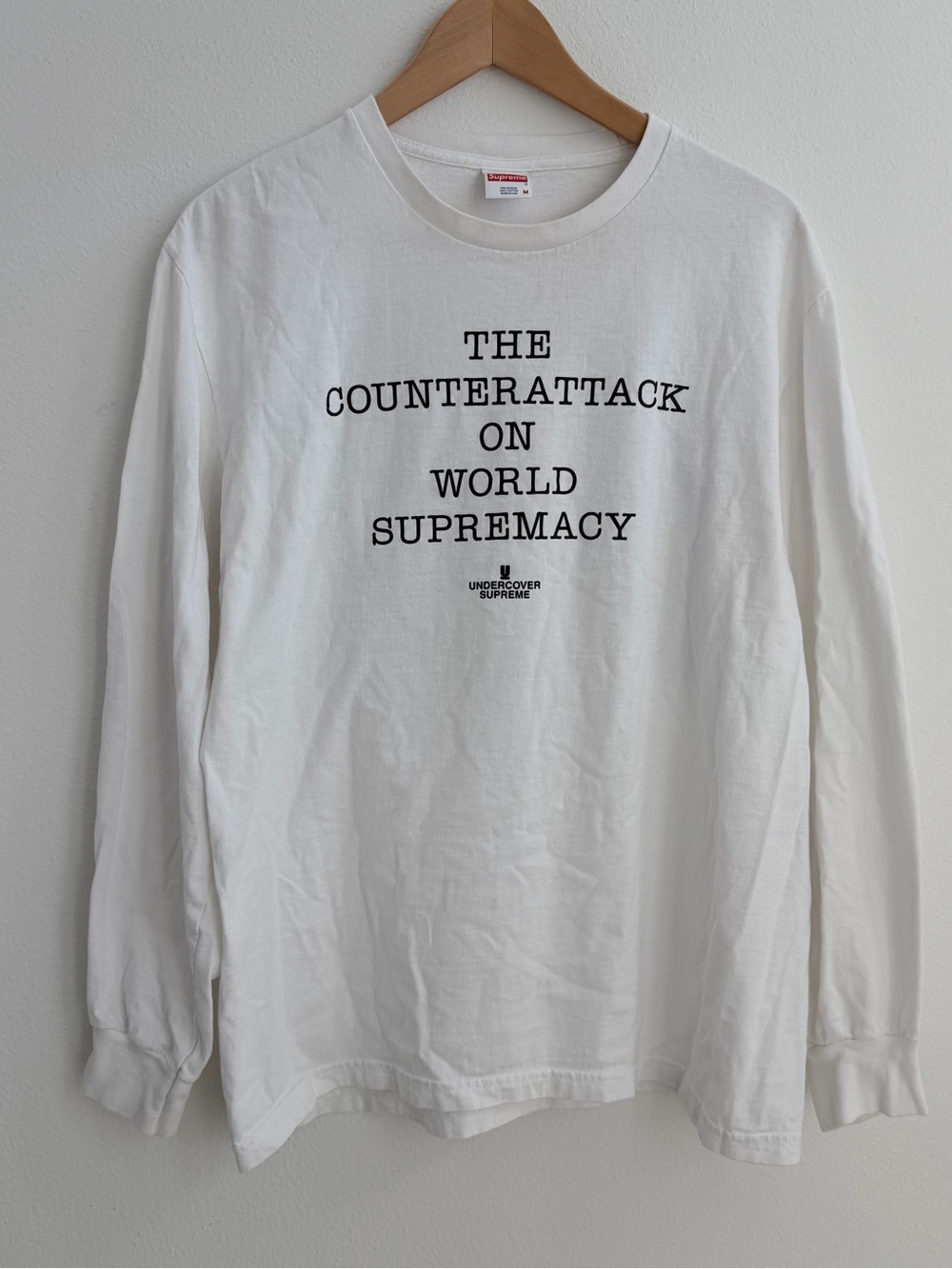 Supreme x Undercover Public Enemy Fear of a Black Planet White Long Sleeve Tee M